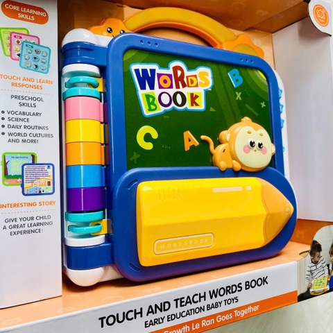 Đồ Chơi Âm Thanh Học Tiếng Anh Touch And Teach Words Book Cho Bé 1-5 Tuổi