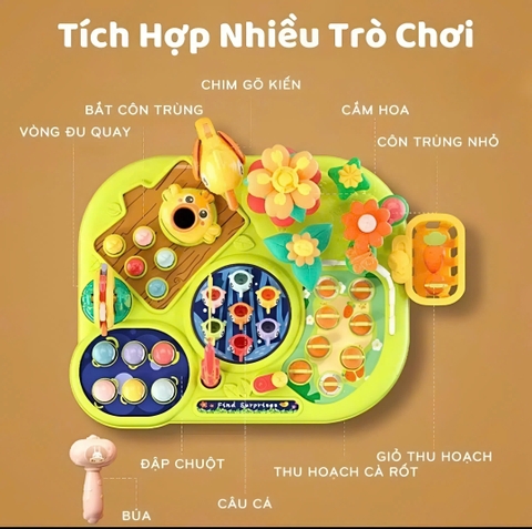 BÀN BẬN RỘN NÔNG TRẠI 9IN1 – CHƠI MÊ KHÔNG RỜI, HỌC MÀ KHÔNG CHÁN