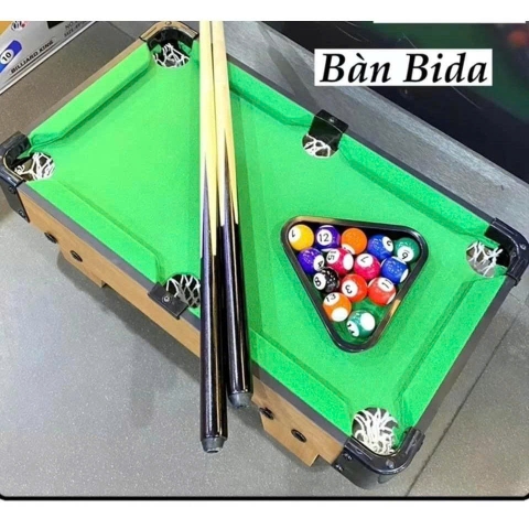 Bàn Bida Mini Cho Bé Và Gia Đình – Bộ Bi-a Để Bàn Kèm Gậy, Bi, Phụ Kiện Đầy Đủ
