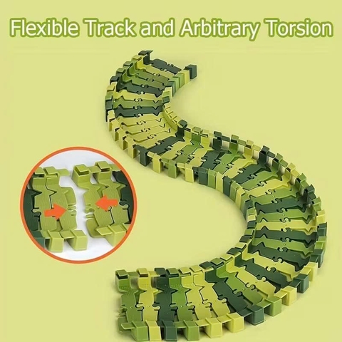 Đồ chơi đường ray khủng long lắp ráp cho bé kèm xe chạy pin – bộ track dinosaur công viên khủng long uốn cong linh hoạt