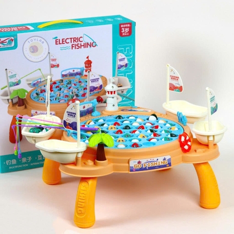 Bộ Đồ Chơi Bàn Câu Cá Điện Tử Cho Bé 3+ – Bàn Câu Cá Có Nhạc, Xoay Tự Động, Phát Triển Phản Xạ