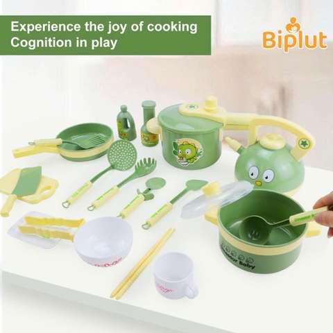 Bộ Đồ Chơi Nhà Bếp Cho Bé Chủ Đề Khủng Long – Set Nấu Ăn Mini Kèm Bếp & Dụng Cụ 20 Chi Tiết