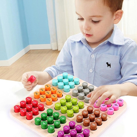 Đồ Chơi Gỗ SUDOKU Montessori Học Số Và Màu Sắc Cho Bé – Bảng Ghép Số Tư Duy Toán Học 1-9