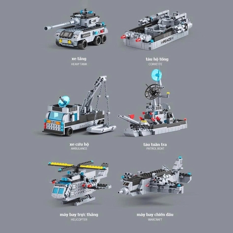 BỘ LẮP RÁP TÀU CHIẾN WARSHIP Túi 554 CHI TIẾT – NHỎ GỌN NHƯNG CỰC CHẤT