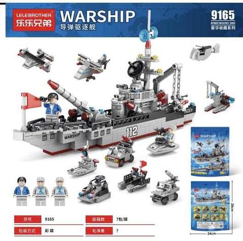🚢 LẮP GHÉP TÀU CHIẾN WARSHIP 9165/ 9166 – NHỎ GỌN NHƯNG CỰC “CUỐN”