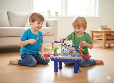 BÀN CÂU CÁ NAM CHÂM 2IN1 – BÉ CHƠI MÊ TÍT, CƯỜI KHÔNG NGỚT