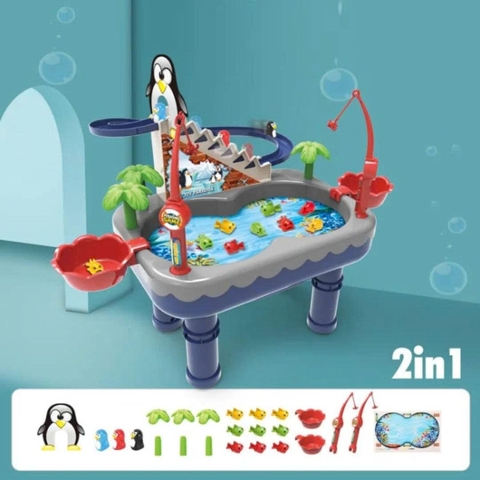 BÀN CÂU CÁ NAM CHÂM 2IN1 – BÉ CHƠI MÊ TÍT, CƯỜI KHÔNG NGỚT