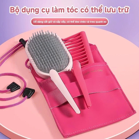 Bộ Đồ Chơi Làm Tóc Cho Bé Hair Salon Kèm Máy Sấy Máy Duỗi Lược Kẹp Tóc Phụ Kiện Công Chúa