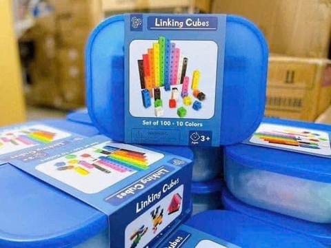 Linking Cubes Montessori - Bộ Học Liệu STEM Giúp Bé Học Toán, Đếm Số Và Phát Triển Tư Duy