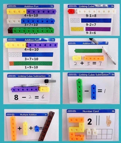 Linking Cubes Montessori - Bộ Học Liệu STEM Giúp Bé Học Toán, Đếm Số Và Phát Triển Tư Duy