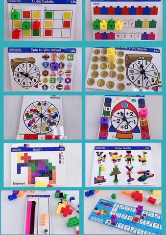 Linking Cubes Montessori - Bộ Học Liệu STEM Giúp Bé Học Toán, Đếm Số Và Phát Triển Tư Duy