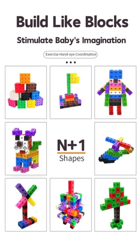 Linking Cubes Montessori - Bộ Học Liệu STEM Giúp Bé Học Toán, Đếm Số Và Phát Triển Tư Duy