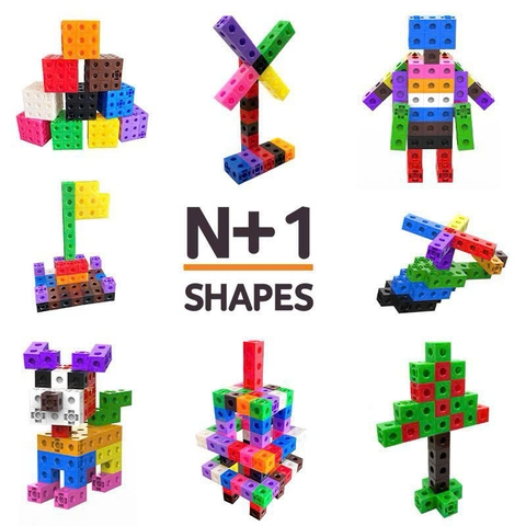 Linking Cubes Montessori - Bộ Học Liệu STEM Giúp Bé Học Toán, Đếm Số Và Phát Triển Tư Duy