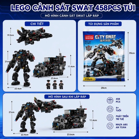Lắp Tàu Chiến Khổng Lồ, mô hình tàu chiến 6 in 1, ghép máy bay, tàu chiến, xe tăng, giúp bé sáng tạo