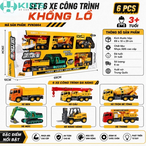 Đồ Chơi Ô Tô Mô Hình Cỡ Lớn Đa Năng – Xe Container, Xe Công Trình, Xe Điều Khiển Và Xe Biến Hình Cho Bé 3+ | Xkids