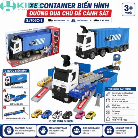 Đồ Chơi Ô Tô Mô Hình Cỡ Lớn Đa Năng – Xe Container, Xe Công Trình, Xe Điều Khiển Và Xe Biến Hình Cho Bé 3+ | Xkids