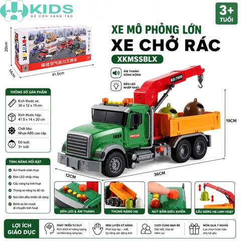 Đồ Chơi Ô Tô Mô Hình Cỡ Lớn Đa Năng – Xe Container, Xe Công Trình, Xe Điều Khiển Và Xe Biến Hình Cho Bé 3+ | Xkids