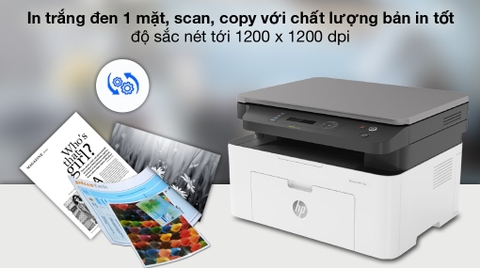 [Mới 100%] Máy in Laser đen trắng đa năng HP 135w 4ZB83A (In, Scan, Copy, A4, USB, WIFI)