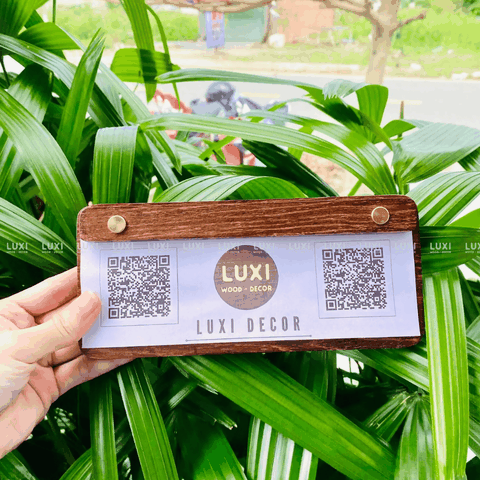 THẺ GỖ KẸP THÔNG TIN MẪU MỚI  - LUXI DECOR