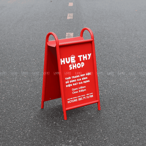 Standee Sắt Chữ A Ngoài Trời 83x45cm Khung Sắt Mạ Kẽm In UV