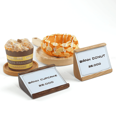 ĐẾ GỖ GẮN TÊN MÓN ĂN - LUXI DECOR