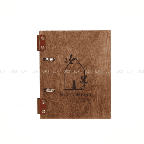 MENU GỖ SIZE A4 CÓ CÒNG KIM LOẠI - LUXI DECOR