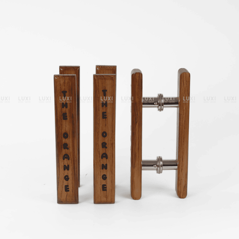 1 CẶP TAY NẮM CỬA 30X5CM GỖ SỒI TỰ NHIÊN KÈM PASS INOX GIÁ RẺ TẠI XƯỞNG - LUXI DECOR