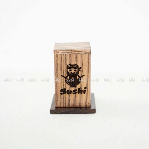 HỘP TĂM CÓ NẮP KHẮC LOGO THEO YÊU CẦU - LUXI DECOR