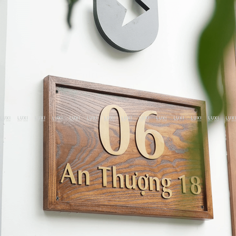 BẢNG SỐ NHÀ / BIỂN SỐ NHÀ BẰNG GỖ SANG TRỌNG, VINTAGE - LUXI DECOR