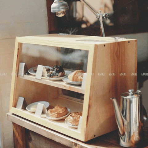 TỦ BÁNH MỲ GỖ SANG TRỌNG, CHẮC CHẮN, KIỂU MỚI - LUXI DECOR