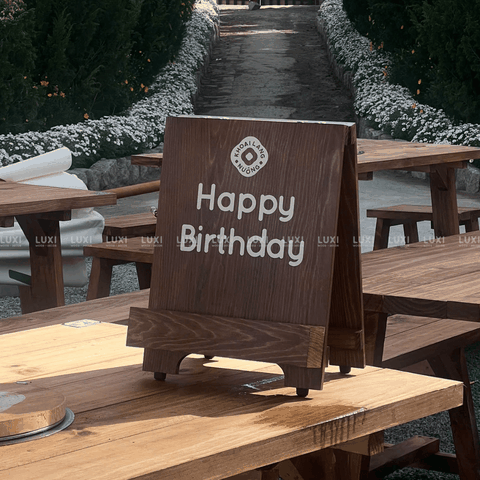 STANDEE GỖ MINI KỆ HOA - LUXI DECOR