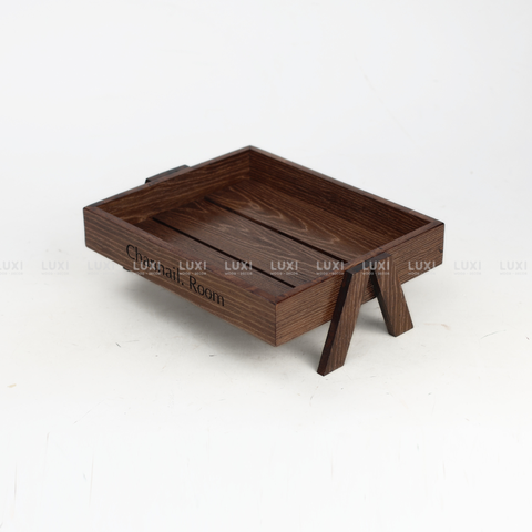 KHAY GỖ 1 TẦNG ĐỰNG TRÁI CÂY HOA QUẢ - LUXI DECOR 