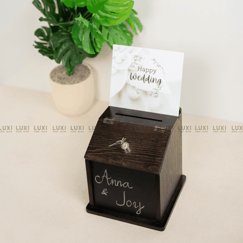 HỘP/THÙNG MỪNG CƯỚI BẰNG GỖ PHONG CÁCH CỔ ĐIỂN, SANG TRỌNG - LUXI DECOR