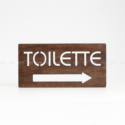 BẢNG GỖ TOILET MẶT 03 HƯỚNG TRÁI MÃ 01 - LUXI DECOR