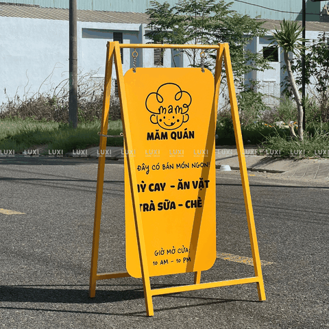 STANDEE SẮT CHỮ A TREO DECOR NHÀ HÀNG, QUÁN CÀ PHÊ - LUXI DECOR