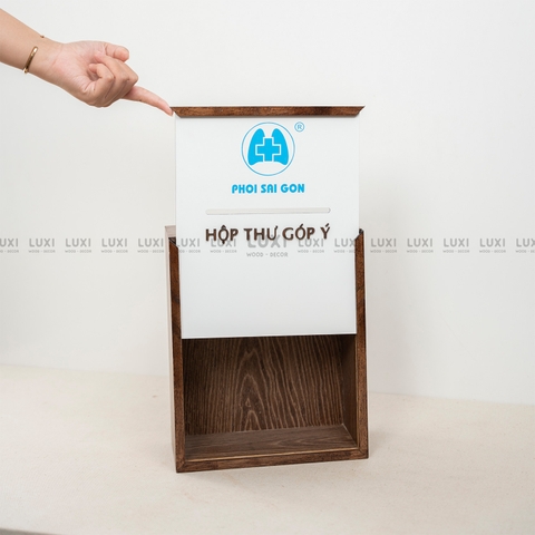 Hộp Thư Góp Ý Nắp Trượt - In Logo Theo Yêu Cầu - Luxi Decor