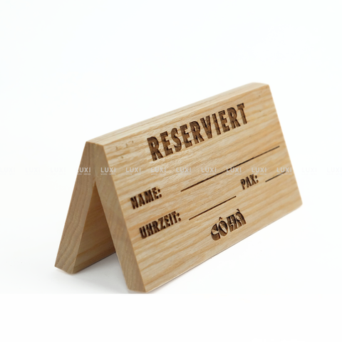 BẢNG GỖ THÔNG BÁO RESERVED - LUXI DECOR
