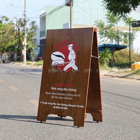 BẢNG STANDEE VINTAGE KHẮC NỘI DUNG THEO YÊU CẦU – LUXI DECOR