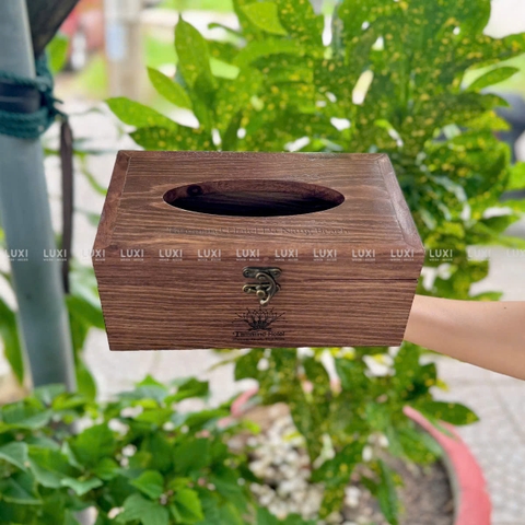 Hộp Giấy Gỗ Chữ Nhật - Luxi Decor