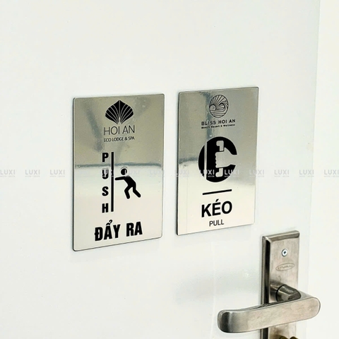 Bảng pull/push inox