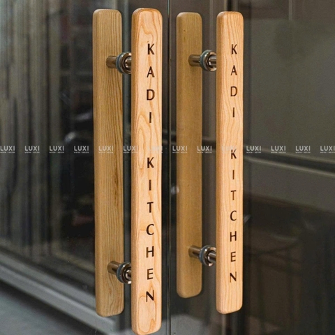 Tay Nắm Cửa Bo Tròn 2 Đầu - Khắc Nội Dung Theo Yêu Cầu - Luxi Decor