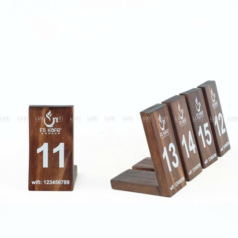 Thẻ Bàn Chữ L Chất Liệu Gỗ Thông - Luxi Decor