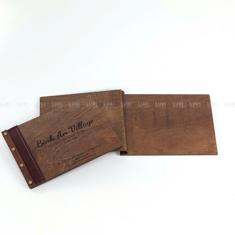 Menu Gỗ May Da Thật 100% - Luxi Decor