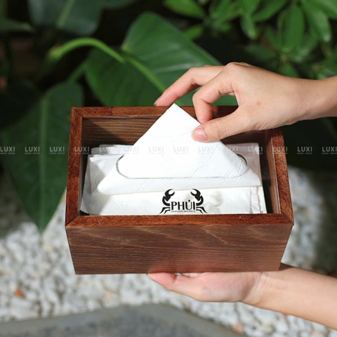 HỘP GIẤY GỖ NẮP TRƯỢT MICA - IN LOGO THEO YÊU CẦU