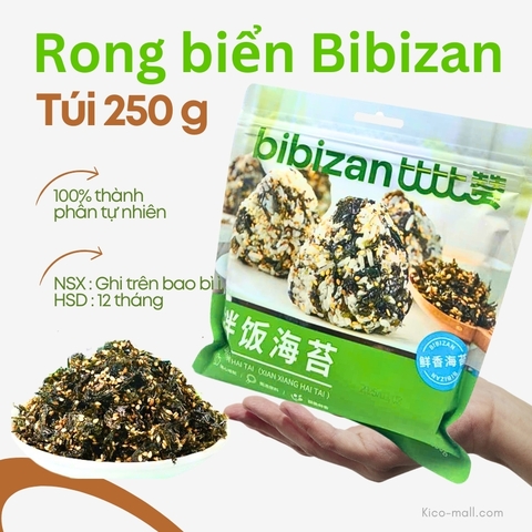 Rong biển trộn cơm ăn liền Bibizan gói túi zip 250g