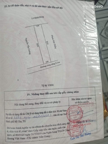 Ms14- Nhà cần bán ngang 4x20 full thổ |  Ấp 3,Trung An,Mỹ Tho,Tiền Giang | Giá 1.100.000.000 | Ae quan tâm liên hệ ạ : 0986709668