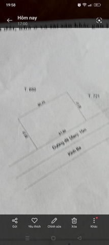 Ms25_Bán đất ngang 60m x hậu 40m ( đã trừ lộ giới ) giá 100tr/m mặt tiền lộ nhựa xã Tân Lập 1 | Tân Phước | Tiền Giang