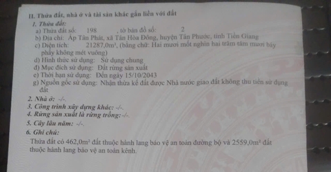 ❤ Sp105 | Bán đất 21 công | Mặt tiền Ngang 44m x 477m | Giá 299 triệu / công