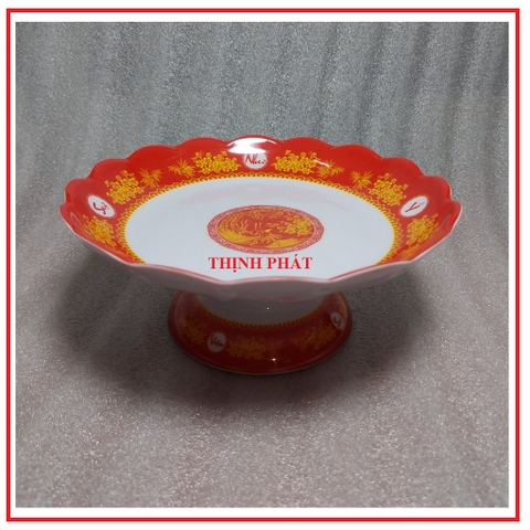 Dĩa chưng trái cây - chò chưng ngũ quả nhựa melamine đủ size GIAO MÀU NGẪU NHIÊN