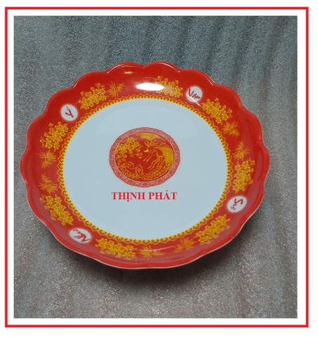 Dĩa chưng trái cây - chò chưng ngũ quả nhựa melamine đủ size GIAO MÀU NGẪU NHIÊN